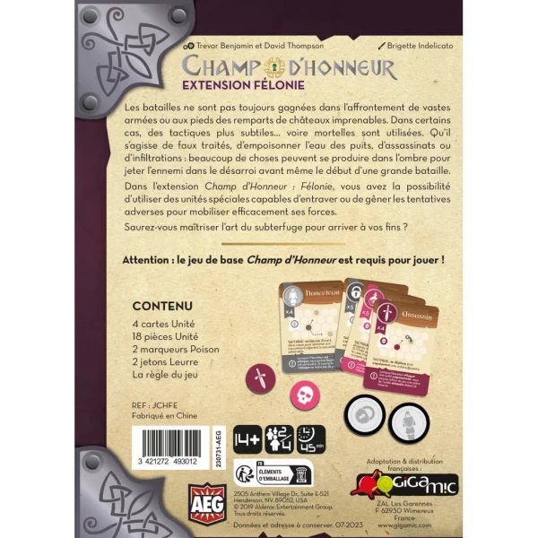 CHAMP D'HONNEUR - FÉLONIE